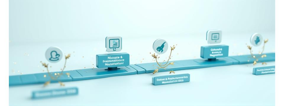 Una timeline del processo di esecuzione M&A e raccolta capitali, che evidenzia le fasi chiave: definizione del mandato, preparazione del mercato, outreach agli investitori, negoziazione, closing e supporto post-transazione.