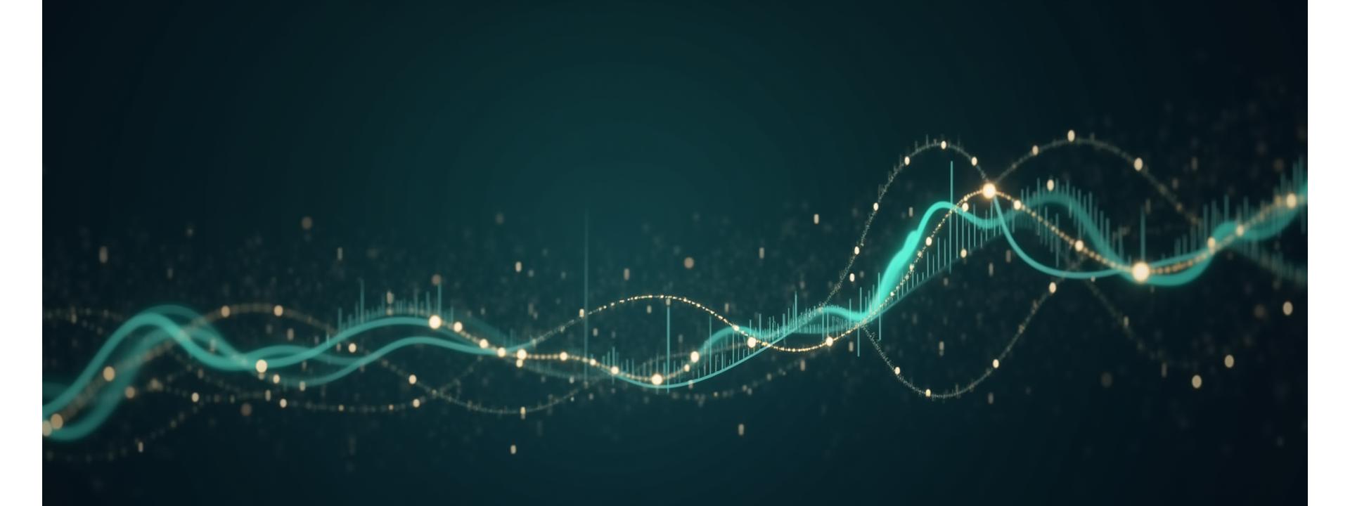 Grafici finanziari astratti in crescita e linee di tendenza